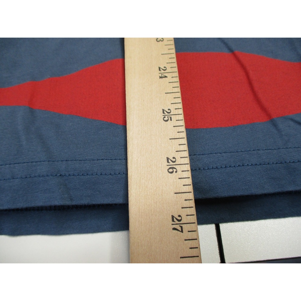 Radmor Polo Shirt Mens Medium Blue Red Striped Golf Retro Short Sleeve Peru - Picture 7 of 9